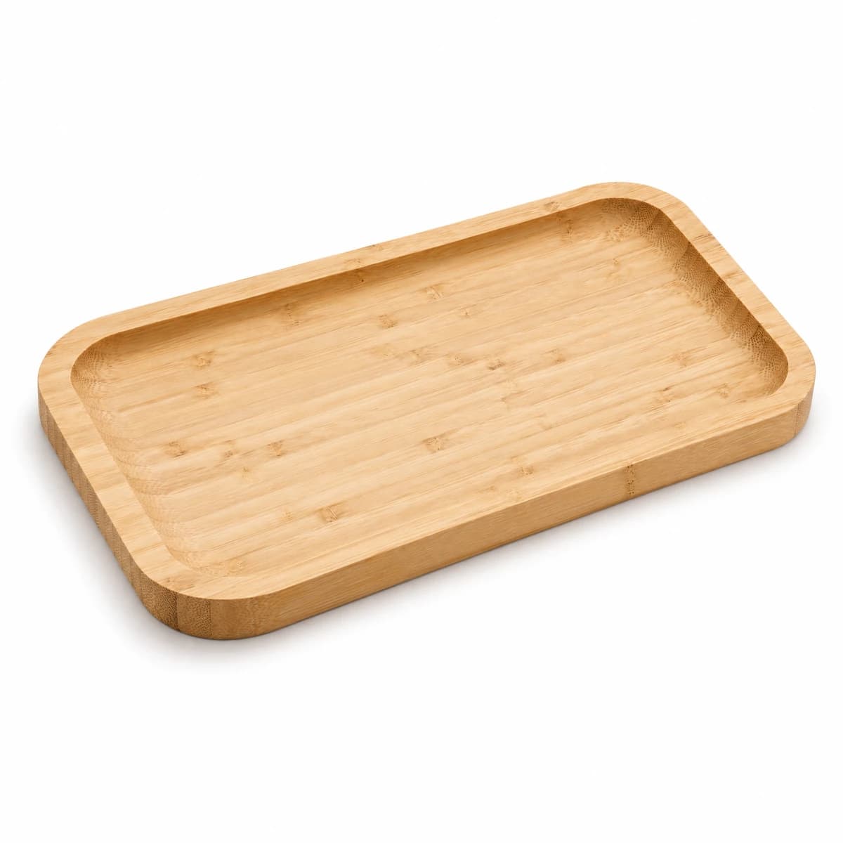 Main image per Amazon's rules: bamboo tray alone on a pure white background, no text