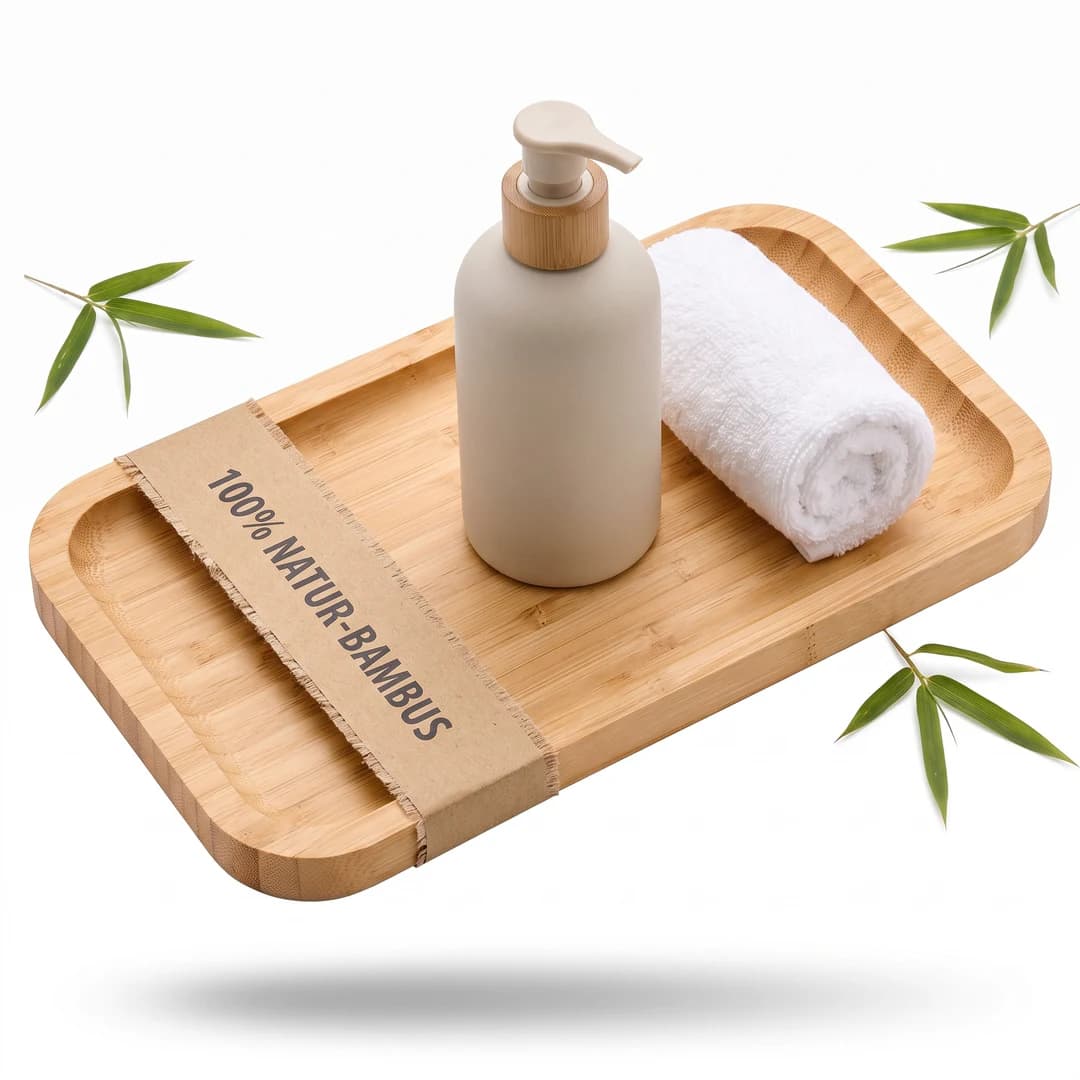 Bamboo tray shown as a clean hero product visual